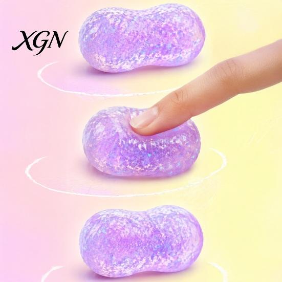 Kneading Stress Reliever Maltose Peanut Ball, Slow Rising Soft TPR Fidget Toy, Sensory Tactile Toy Decompression Ball for Anxiety Relief,