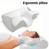 Memory Foam Cervical Pillow for Neck Shoulder Relief, Ideal for Side, Stomach Back Sleepers, Light Gray, Perfect Christmas Gift