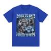 2024Forced To Wipe Funny Gorilla Graphic T Shirt Fashion Short Sleeve T-shirt Casual Oversized T-shirts Anime Born To Shirts