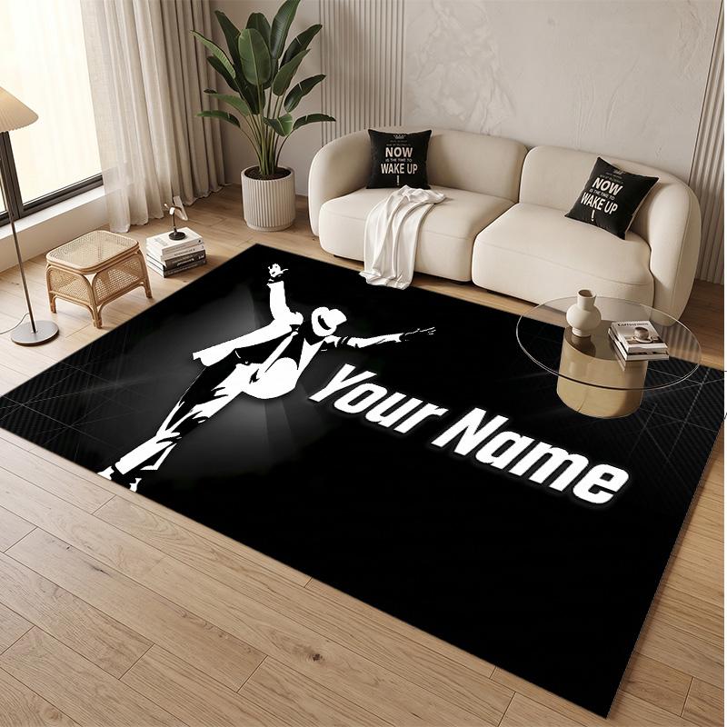 Personalized Crystal Velvet Carpet Michael Jackson Pattern Non Slip Floor Rug