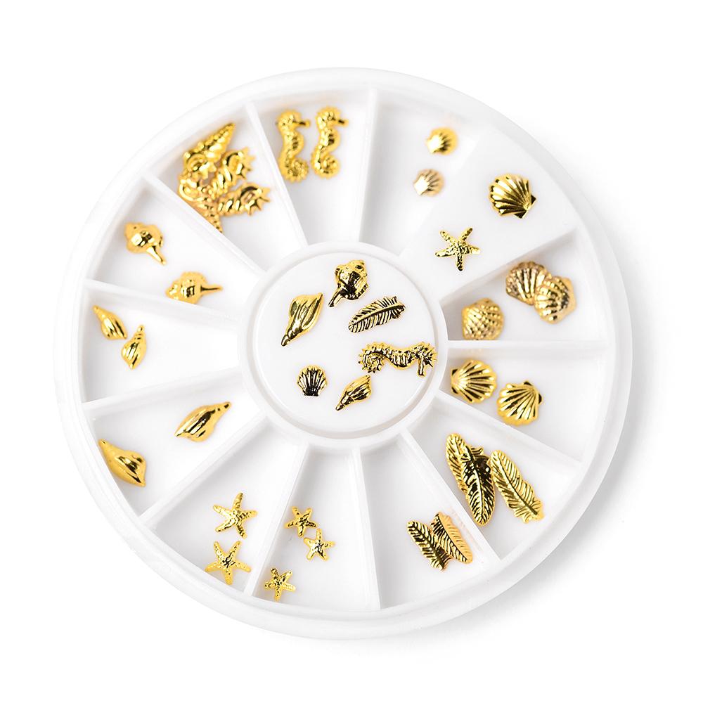 kads Серия Ocean, заклепки из сплава, золотые и серебряные украшения на выбор, инструменты для маникюра, красивые украшения для ногтей со стразами