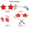 Funny Eyeglasses Pentagram Eyewear Sun Glasses Star Shape Rimless Sunglasses Party Glasses