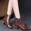New Fashion Women's Boots Pointed Nose Retro Thick Heels Fashion Boots Fashionable Temperament Short Sleeve Boots