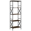VidaXL Bibliothèque à 5 niveaux chêne fumé 59x35x171 cm 837624