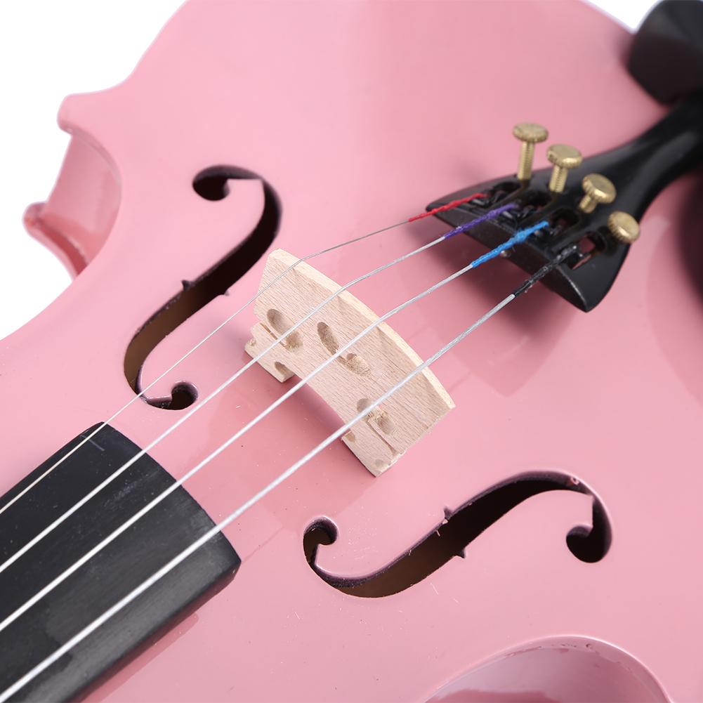 1/8 размера, глянцевая акустическая скрипка, скрипка с футляром, музыкальный инструмент с канифольным бантом