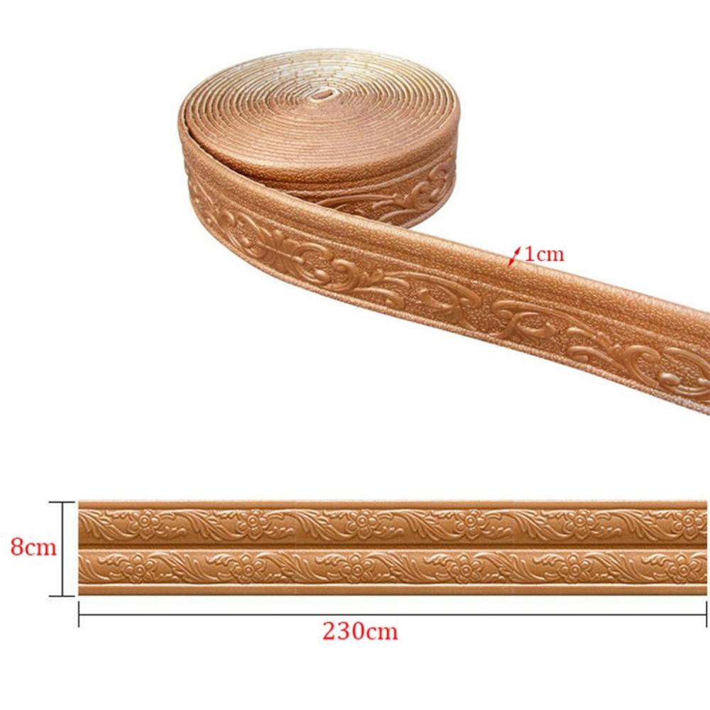 Self-adhesive Embossed Edge Strip Stickers Wall Sticker Corner Wallpaper Wall Waist Line