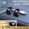 For VOLKSWAGEN VW Auto Fastener Clip Vehicle Hooks Bag USB Cable Storage Organizer Key Hanger For Volkswagen VW Scirocco CC Polo