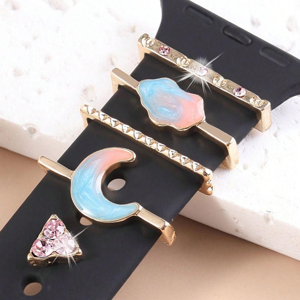 Metal Decorative Ring Brooch Wristbelt Charms Creative Watch Band Ornament Strap Accessories