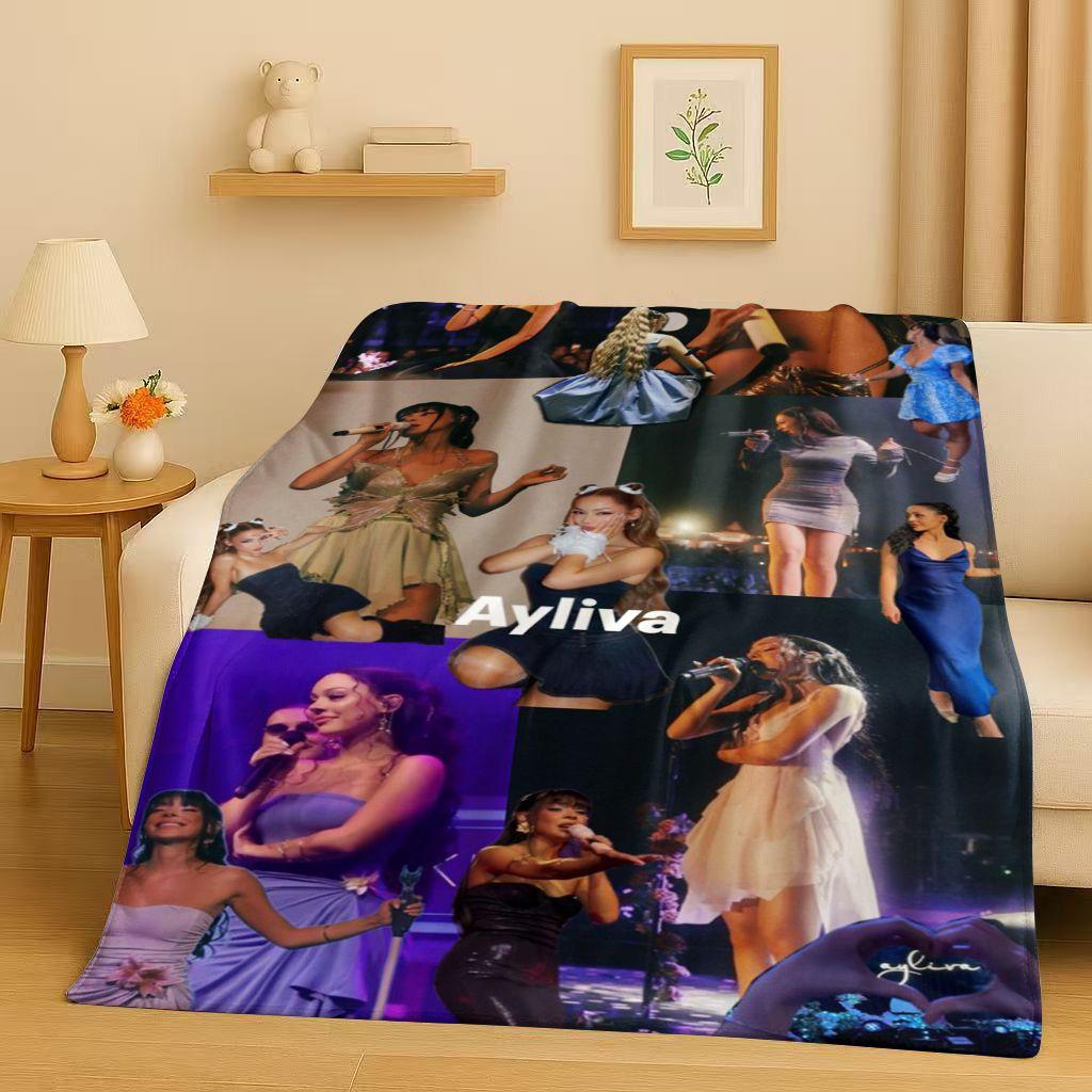 Fashion Pop Singer Ayliva Lieb Flannel Blanket,Ultra Soft Warm Plush Throw for Home Bedroom Bed Sofa Cover Kids Picnic Gift