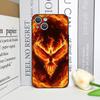 Роскошный чехол для телефона с узором «Перо Феникса и Пламя» для iPhone 17 16 12 11 14 Plus 13 14 15 Pro Max 12 13 Mini X XS MAX XR Мягкий чехол