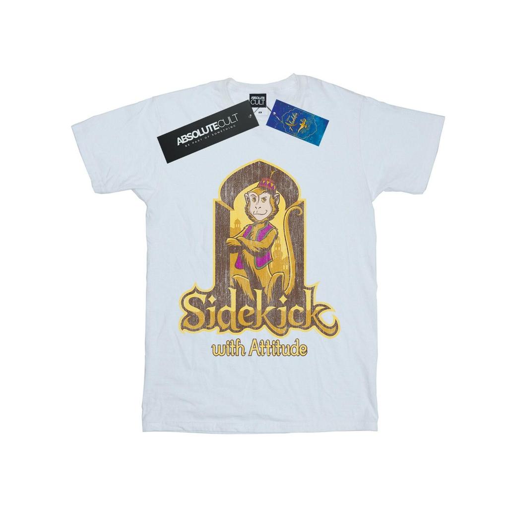 Disney Womens/Ladies Aladdin Movie Abu Sidekick With Attitude Cotton Boyfriend T-Shirt