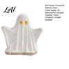 Three Dimensional Festival Crafts Ghost Ornament with Warm Light Cute Spooky Luminous Figurine Seasonal Home Supplies Resin Night Light for Tabletop