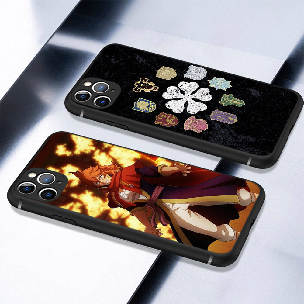 Чехол DT51 Black Clover Anime для Xiaomi Poco X6 X4 M5 M6 F5 F6 C65 C55 C50 C51 C40 Redmi Note 7 8 14C A3X 13C 12C 11 10A 9C Pro Black Sofe Cover