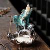 Lotus Waterfall Backflow Handcraft Incense Burner Censer Holder Decor Gift