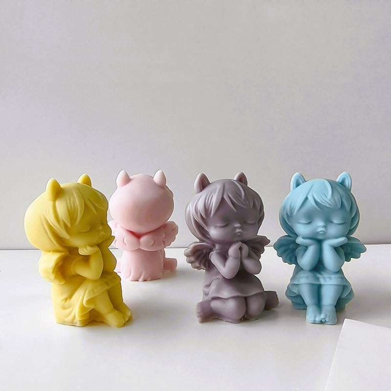 Xiaomi 3D Angel Girl Candle Silicone Mold DIY Angel Aroma Soap Plaster Wax Clay Craft Ornaments for Wedding Party Home Decor
