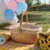 Handheld Woven Bamboo Storage and Flower Basket