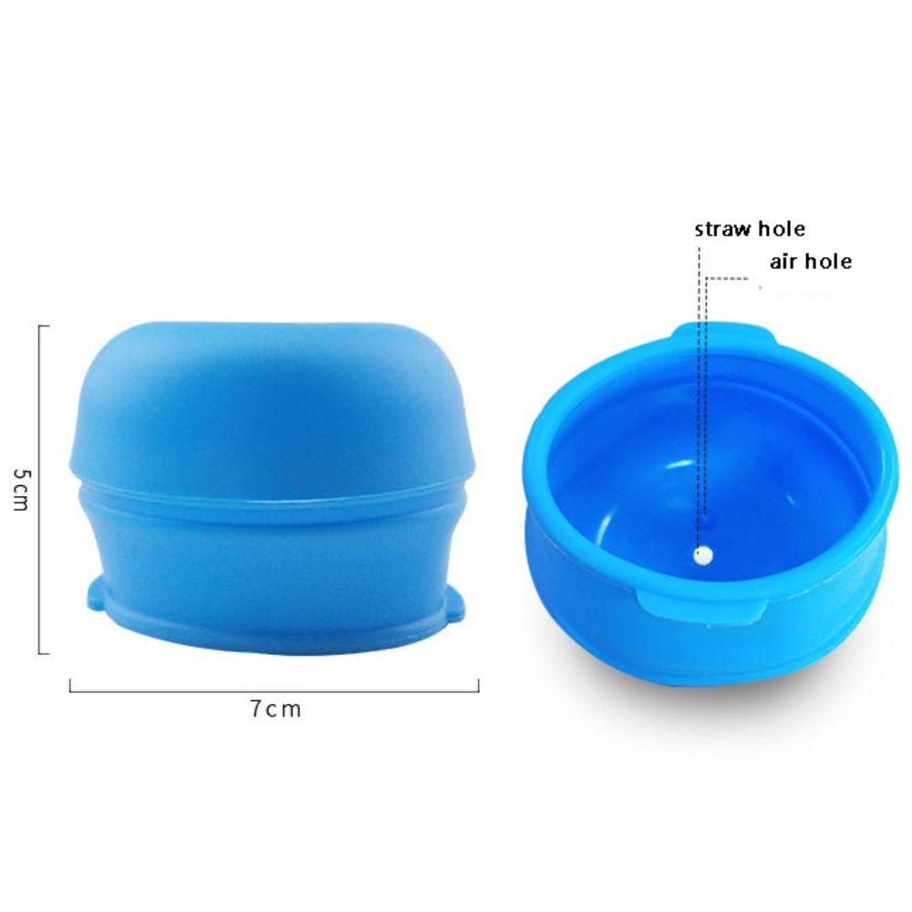 Spill-Proof Silicone Sippy Cup Lid With Straw Hole Straw Cup Cover Wear-resistant   Mason Jar