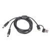 Кабель питания 5 В 3 А с разъемами USB A и Type C на двойной DC5.5x2.5 мм Подробности для динамика, вентилятора, камеры
