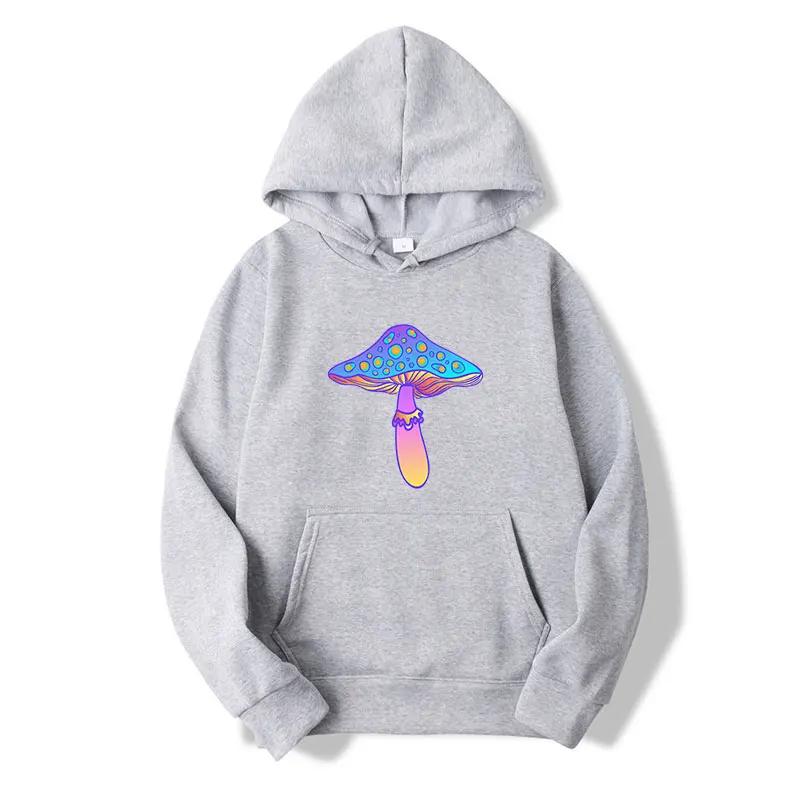 Magic Mushrooms Print Hoodies Men Women Fashion Loose Sweatshirt Casual Hooded Top Male Hip Hop Streetwear
