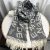 Long Tassel Imitation Cashmere Winter Scarf Women's High End Shawl New Letter Warm Long Scarf