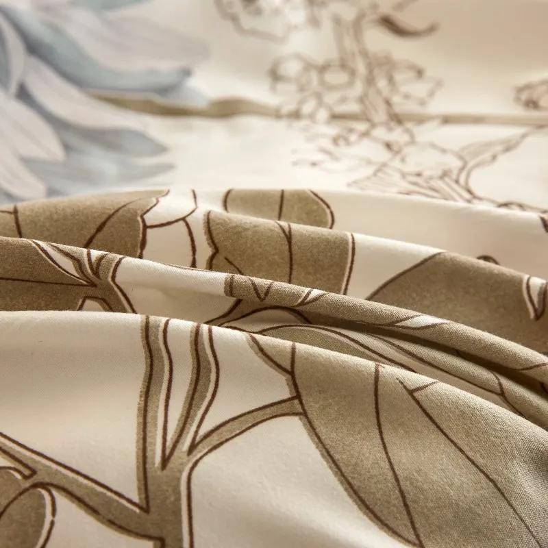 Набор из 3 предметов: Принтованная юбка для кровати 1 юбка для кровати + 2 наволочки, Цветочная кружевная юбка для кровати, Дышащее мягкое покрывало, Постельное белье, Защитный чехол для матраса с защитой от скольжения 360°