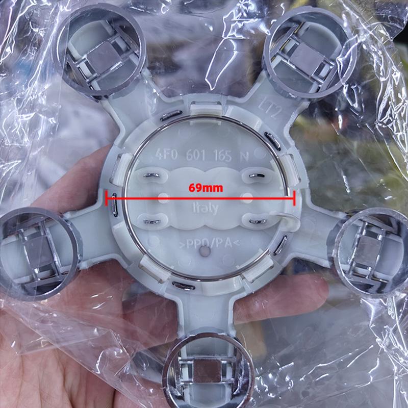 For Audi B6 4Pcs Car Wheel Hub Cap Emblem Rim Center Cover Auto Tire Accessories For Audi A3 A4 A5 A6 A7 A8 TT Q5 Q3 Q7 Q2 R8 SQ5 Quattro