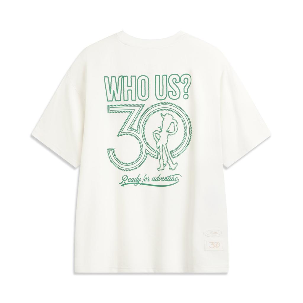 Li Ning X Серия Disney История игрушек Американский Ретро Повседневный Простой Принт Cool Dry Удобный Дышащий Футболка с Круглым Вырезом и Коротким Рукавом AHSV677-1