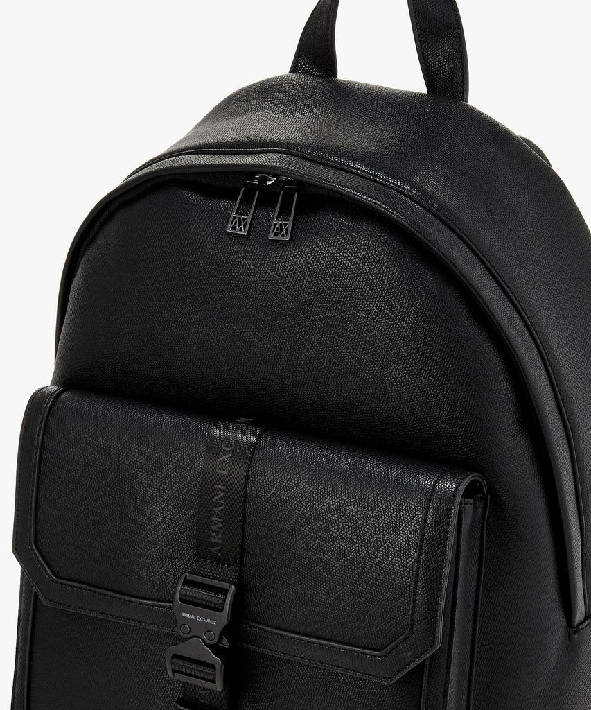 Armani Exchange Men'S Buckle Pocket Round Backpack _Black_A416170003