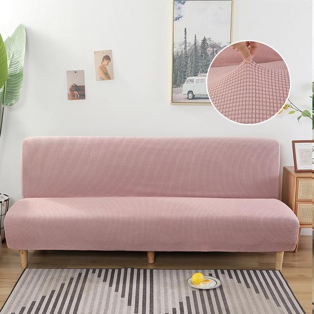 Чехол на диван-кровать из флиса, чехол для дивана без подлокотников для гостиной, эластичный складной диван, чехлы для дивана, чехлы для дома