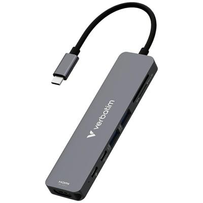 Verbatim Hdmi Hub Usb-C 3.2 With 2Xusb-A 3.2 For Laptop Phone Aluminum