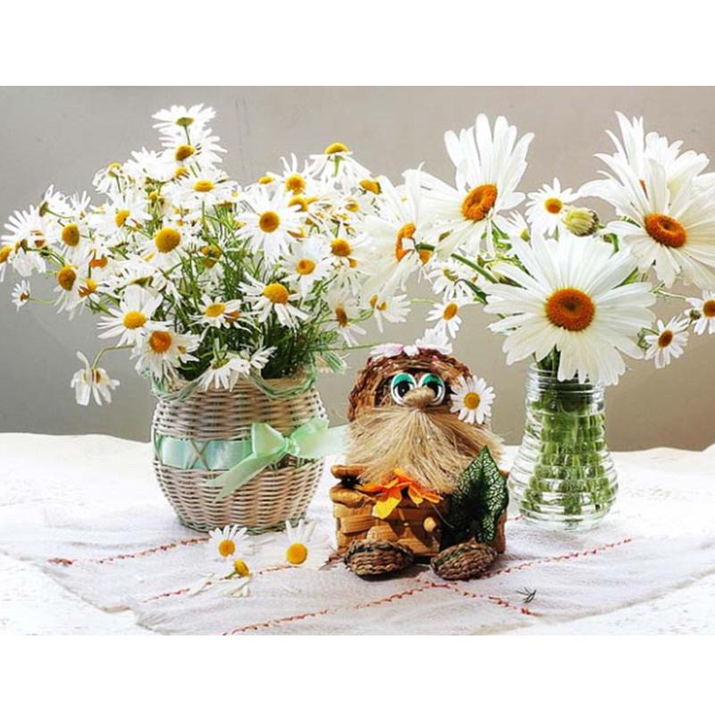 5D DIY Diamond Painting Pretty Decorative Flowers Diamond Embroidery Cross Stitch Kit Full Rhinestone Mosaic Home Decor