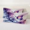 Dreamy Blue Purple Butterfly Flower 3D Print Bedding Set For Kids Teens Adults Style Duvet Cover Soft Home Polyester Quilt Cover