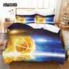 Basketball Duvet Cover Set Hit The Broken Wall Ball Theme Bedding Set for Kids Teens Queen King Size 2/3pcs Soft Quilt Cover