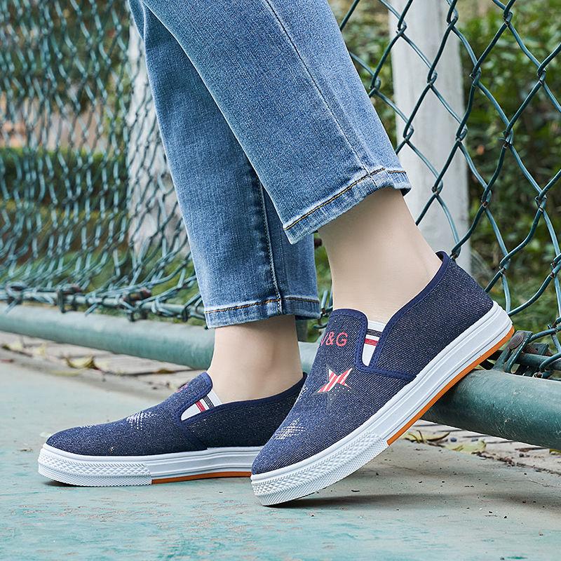 Fashionable Casual Old Beijing Female Student Cloth Shoes Trendy and Versatile Oxblood Sole Non-slip Wearable Shoes