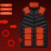 Men Women Winter USB Infrared 21 Heating Areas Vest Jacket Stand Collar Pockets Zipper Placket Windproof Electric Heated Waistcoat Coat