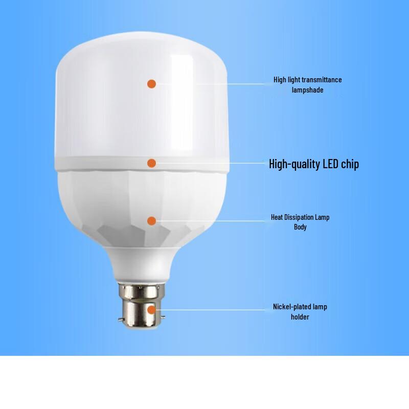 Xuanzhizhun B22 LED Light Bulb CN plug (adapter included)