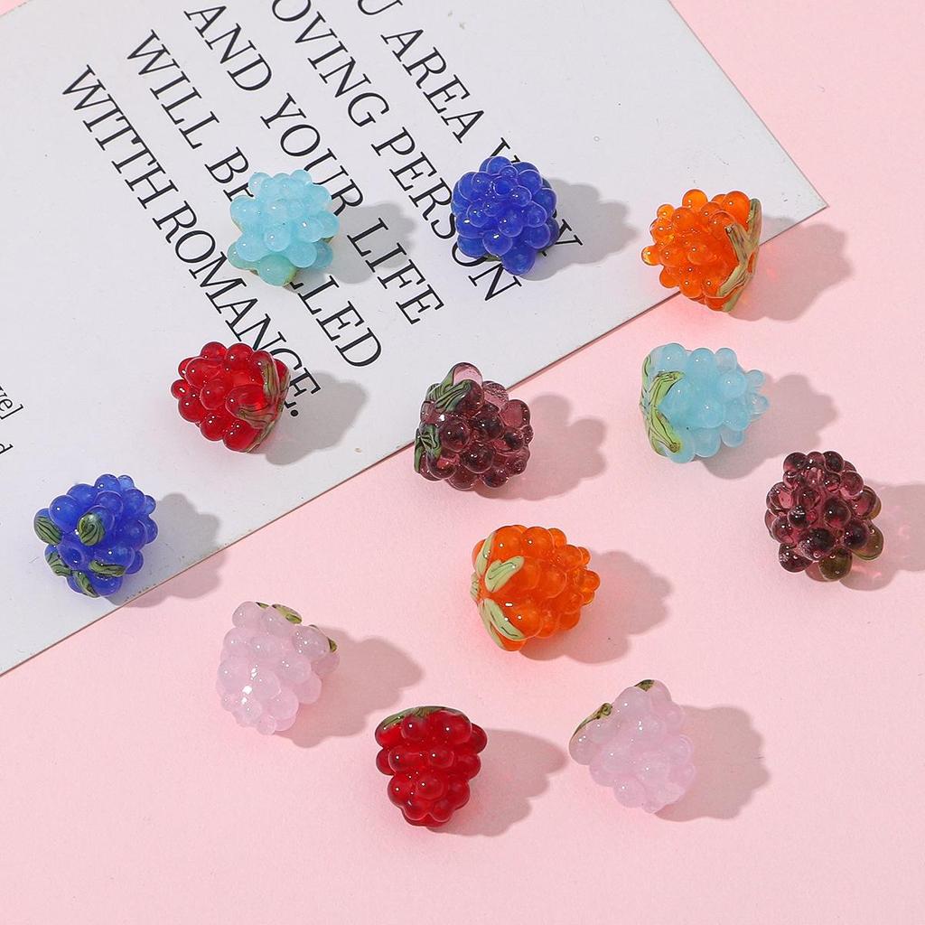 Mini Czech Glass Grape Pendant for DIY Beading – Perfect for Necklaces, Bracelets, Hairpins, and Ornaments