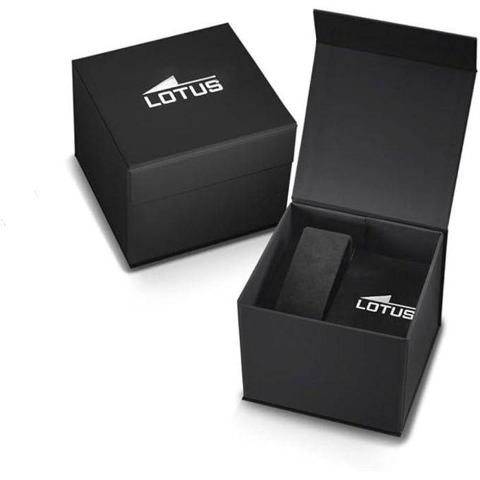 Montre classique - Lotus - Bleu - Cuir - 42 mm - Étanche 5 ATM