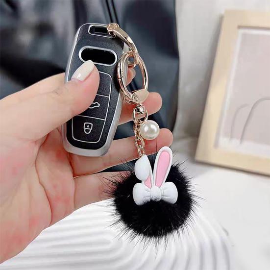 Брелок Ушки Зайца Мягкий Плюшевый Шар Брелок Брелок для Ключей Автомобиля Сумки Рюкзаки Детские Аксессуары для Путешествий Снятие Стресса Подарок