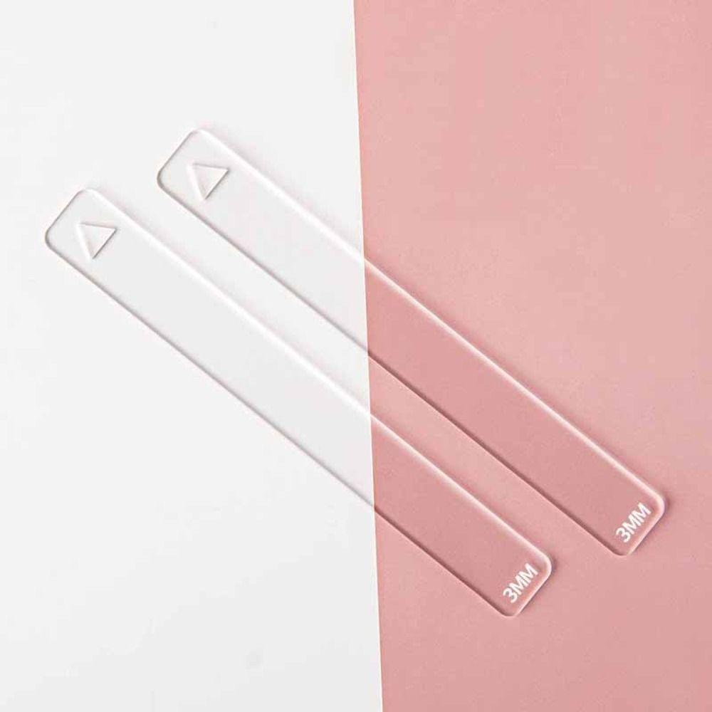 2 шт./компл. прозрачная линейка толщины глины, акриловая линейка для самостоятельного изготовления, роликовая керамическая полимерная линейка