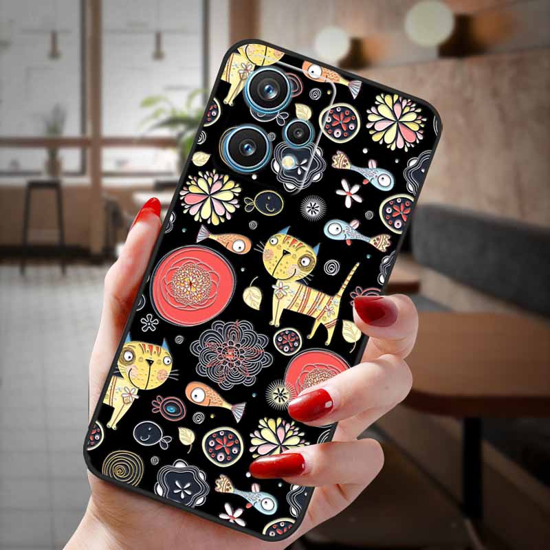 Для Realme 9 Pro 5G 2022 Чехол Мультяшный 3D Тиснение Цветок Рельефный Чехлы для Телефона Для realme 9 Pro Plus 5G Силиконовая Крышка Realme9 9pro+
