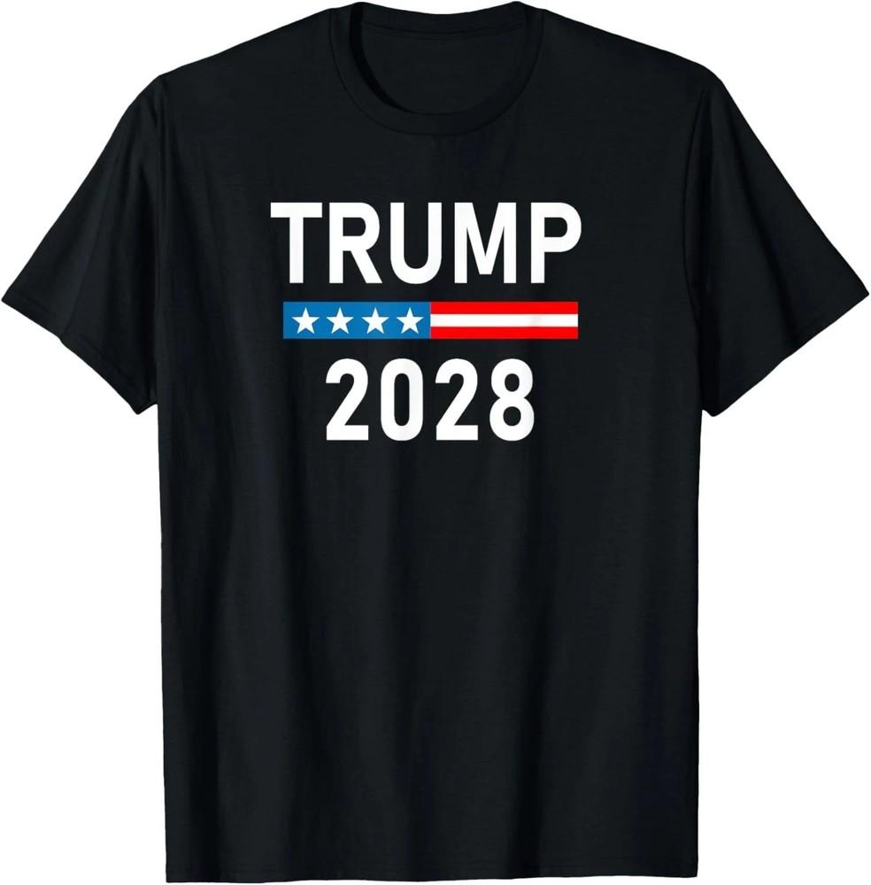 Футболка с надписью Президент Дональд Трамп 2028 Унисекс