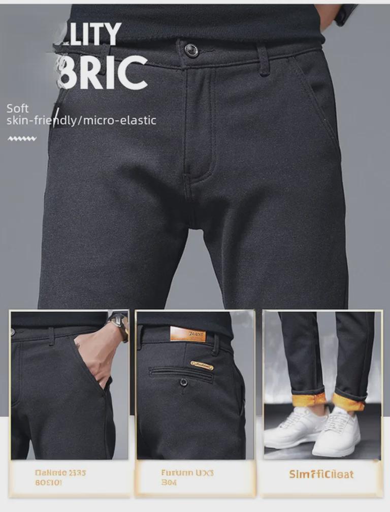 Four Seasons Men's Slim Stretch Casual Korean Pants