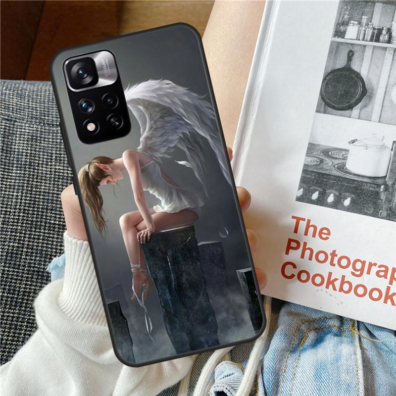 Фэнтезийный чехол с крыльями ангела и девушки для Redmi Note 11 Pro для Xiaomi Redmi Note 10 Pro 8 9 8T 9S 10S 9A 9C 9T, чехол для телефона