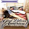 3pcs Flag America Design Cover Set - HD Printed Bedding with 1 Cover and 2 Pillowcases - Perfect for Home and Dorm Decor