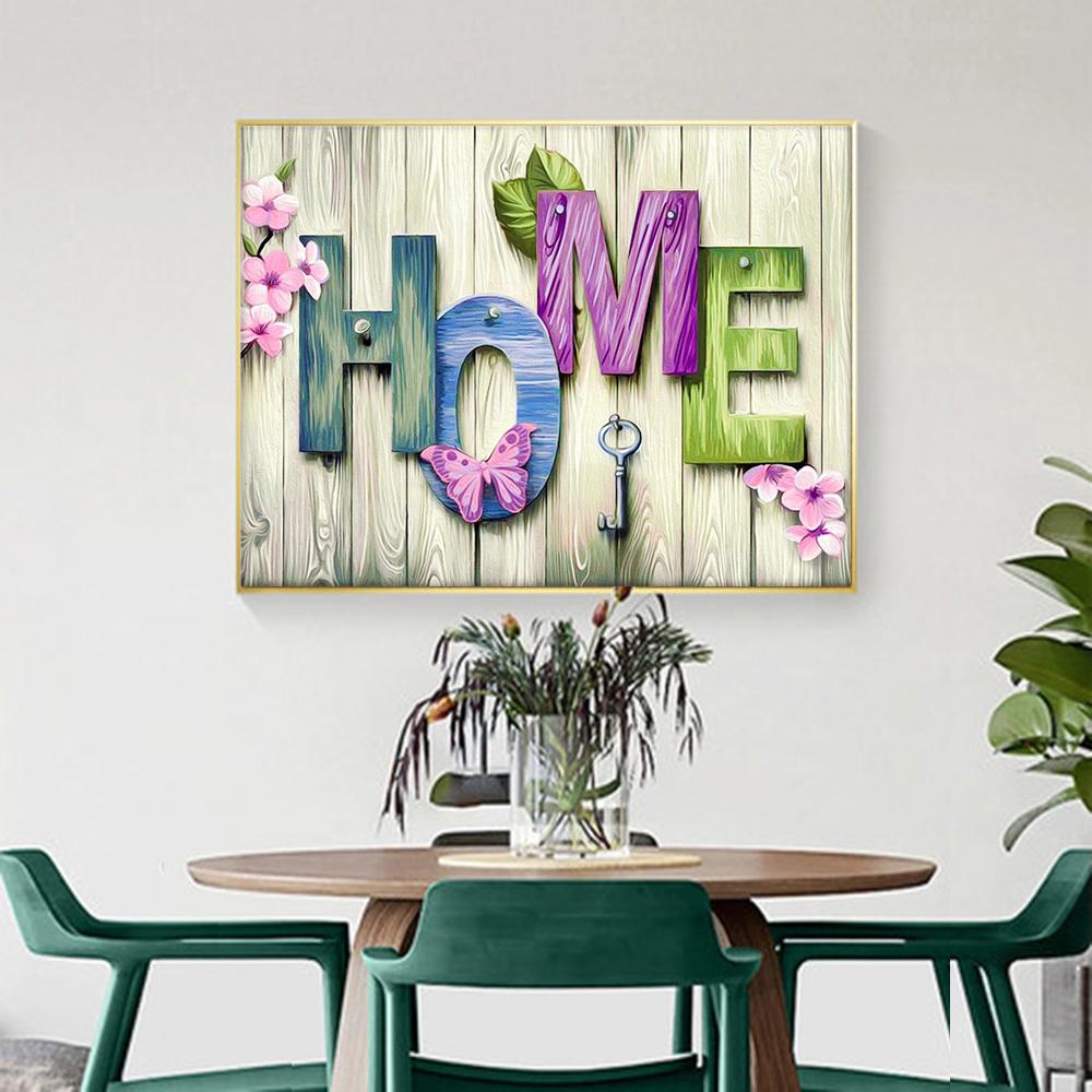Набор для алмазной живописи Home Sweet Home 5d Diy Вышивка Мозаика Текст Пейзаж Настенный декор Кристалл Картина