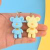 Backpack Charm Wool Bear Shape Key Rings Pendant Soft Color Bear Keychains   Backpack Decoration