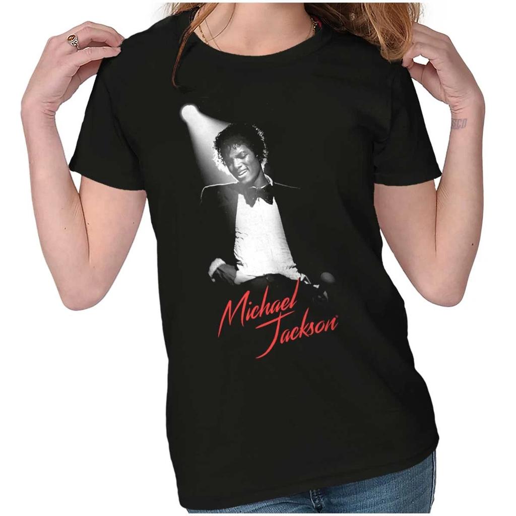 Винтажная футболка с графическим принтом Майкла Джексона Spotlight Musician, 100% хлопок, мужская и женская, топы для женщин, мужские футболки, топы