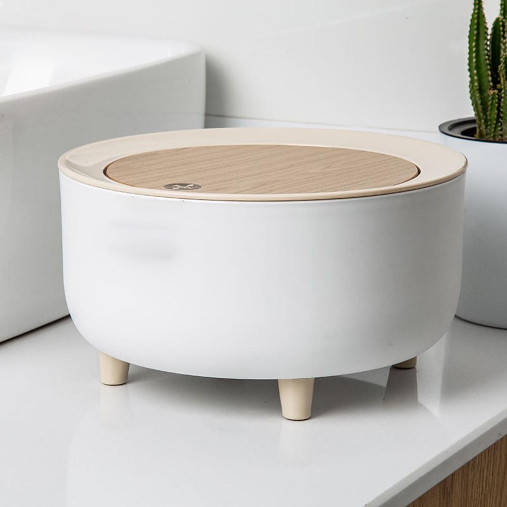 Высокое Ведро для мусора с текстурой дерева Кухня Ванная Гостиная Дом Настольное ведро для хранения Офис Отель Ведро для мусора Мусорные баки