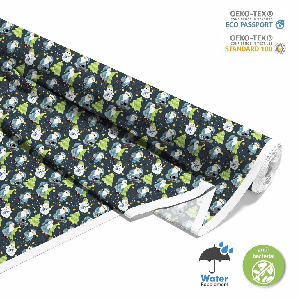 Outdoor Dekostoffe Oxford - Motiv Santas Und Schneemänner I Dx550